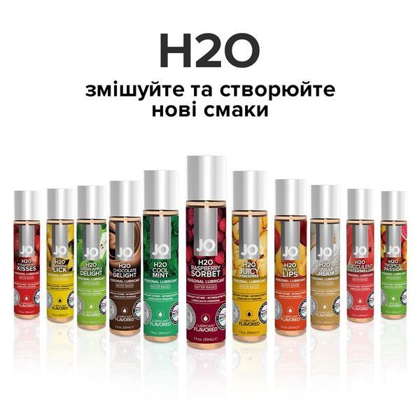 Змазка на водній основі System JO H2O &mdash; Raspberry Sorbet (30 мл) без цукру, рослинний гліцерин SO1468 фото
