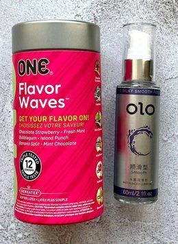 Набор ONE Flavor Waves (12 штук) + Лубрикант "olo smooth" 60 мл SOS2347 фото