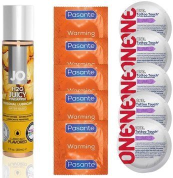 набір 10 шт Pasante + ONE + System JO H2O Juicy Pineapple (30 мл) SOS4628 фото