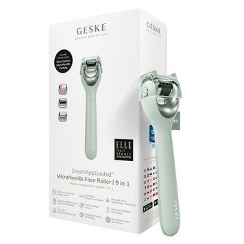 Электронный роллер для лица с микроиглами GESKE MicroNeedle Face Roller 9в1 green HB0195 фото