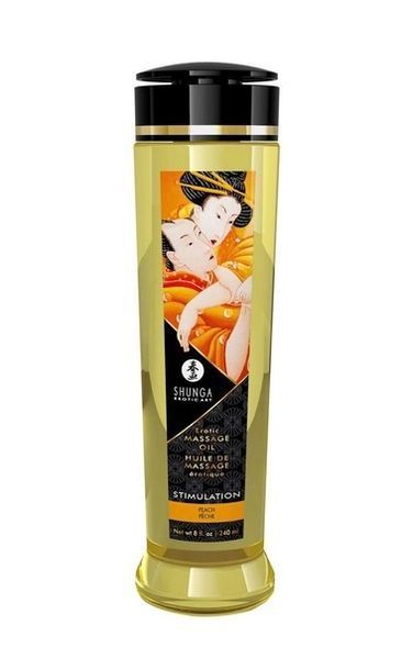 Масажна олія Shunga Stimulation &ndash; Peach (240 мл) натуральна зволожувальна SO4494 фото