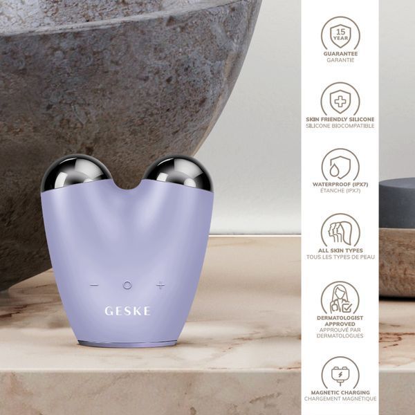 Микротоковый подтягиватель лица GESKE MicroCurrent Face-Lifter 6в1 purple HB0134 фото