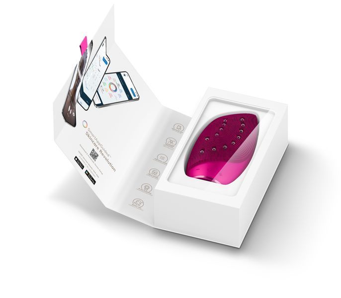 Очищувальна щітка для обличчя GESKE Sonic Thermo Facial Brush&Face-Lifter 8в1 magenta HB0087 фото