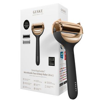 Электронный роллер для лица и тела с микроиглами GESKE MicroNeedle Face&Body Roller 8в1 gray HB0196 фото