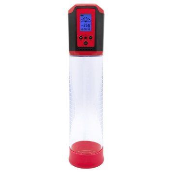 Автоматична вакуумна помпа Men Powerup Passion Pump Red, LED-табло, перезаряджається, 8 режимів SO6226 фото