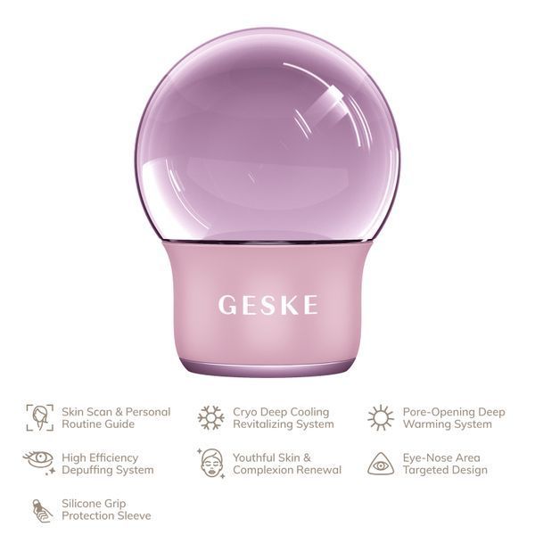 Масажер для обличчя і тіла GESKE Cool&Warm Face and Body Massager 7в1 pink HB0302 фото