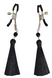 Винтовые зажимы для сосков с кисточками Art of Sex Nipple Clamps Black Tassels, черные SO5856 фото 3