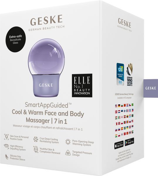 Массажер для лица и тела GESKE Cool&Warm Face and Body Massager 7в1 purple HB0303 фото