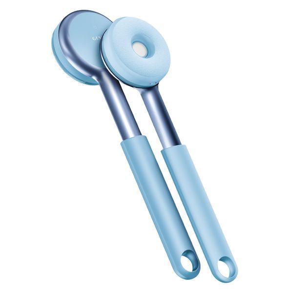 Звукова світлодіодна щітка для всього тіла GESKE Sonic LED Full-Body Brush&Intensive Exfoliator 9в1 aquamarine HB0384 фото