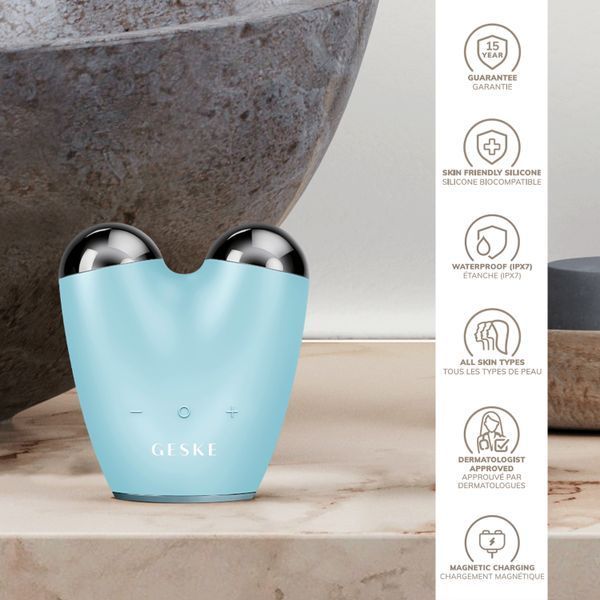 Микротоковый подтягиватель лица GESKE MicroCurrent Face-Lifter 6в1 turquoise HB0136 фото