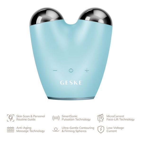 Микротоковый подтягиватель лица GESKE MicroCurrent Face-Lifter 6в1 turquoise HB0136 фото