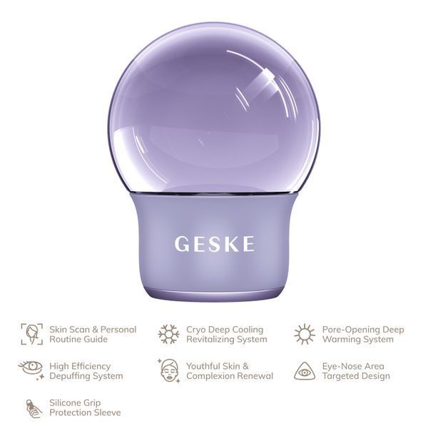 Массажер для лица и тела GESKE Cool&Warm Face and Body Massager 7в1 purple HB0303 фото