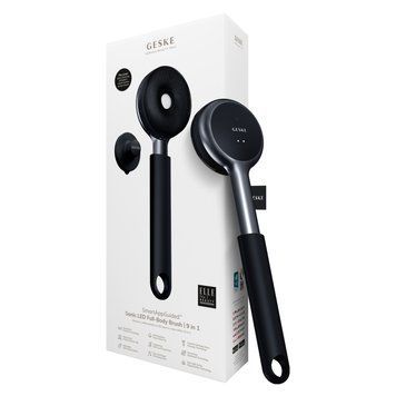 Звукова світлодіодна щітка для всього тіла GESKE Sonic LED Full-Body Brush&Intensive Exfoliator 9в1 black HB0385 фото
