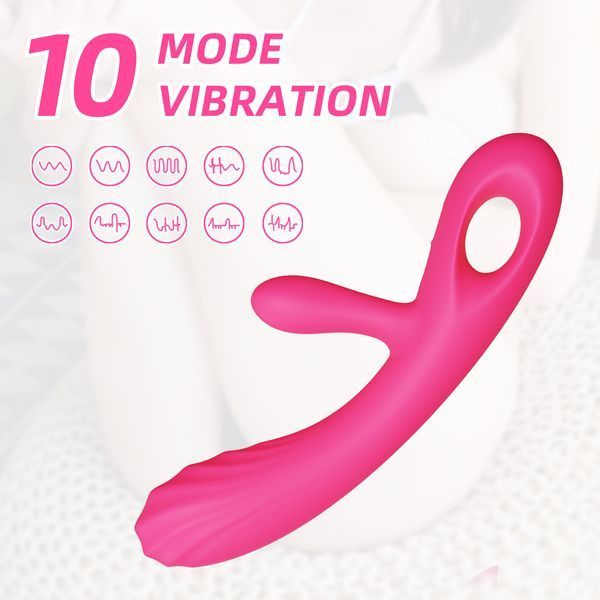 Двойной вибратор-кролик Sexbay для интимной стимуляции (Pink color) BY17-71 фото