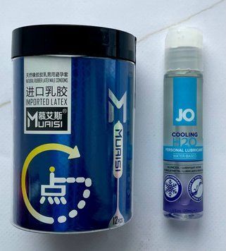 Комплект Muaisi 002 Blue 12 шт - Лубрикант System JO H2O COOLING (30 мл) SOS2801 фото