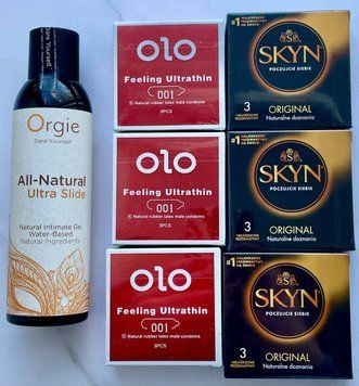 Набір 18 шт OLO збуджуючі 001 + Skyn Original + Лубрикант ALL-NATURAL Ultra Slide 150 мл Orgie SOS3820 фото