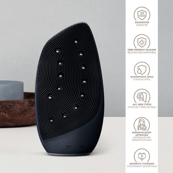 Очищувальна щітка для обличчя GESKE Sonic Thermo Facial Brush&Face-Lifter 8в1 black HB0091 фото