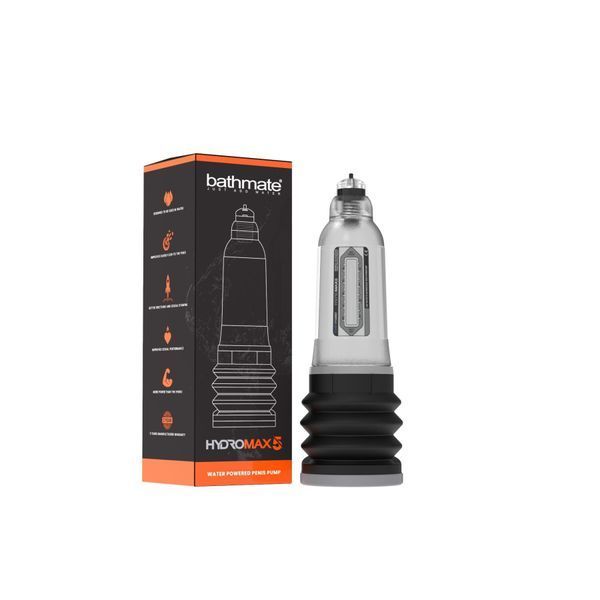 Гідропомпа Bathmate Hydromax 5 Clear, для члена довжиною від 7,5 до 12,5 см, діаметр до 4,5 см HM-20-CC фото