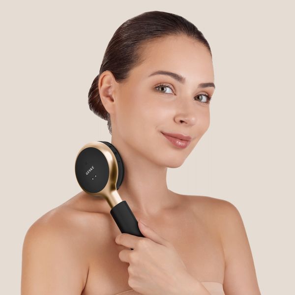 Звукова світлодіодна щітка для всього тіла GESKE Sonic LED Full-Body Brush&Intensive Exfoliator 9в1 gray HB0386 фото