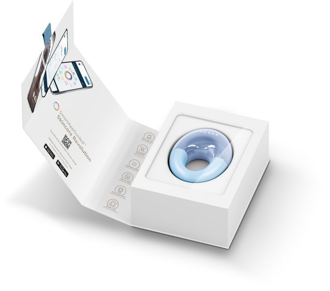 Масажер для очей GESKE Cool&Warm Eye Massager 7в1 aquamarine HB0307 фото