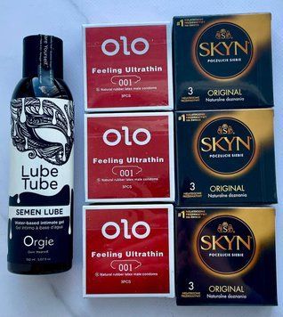 Набір 18 шт OLO збуджуючі 001 + Skyn Original + Лубрикант SEMEN LUBE 150 мл Orgie SOS3821 фото