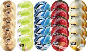 Набір з 25 шт ONE Vanish + ONE Color Sensations + ONE Fresh Mint + ONE Chocolate Strawberry + ONE Banana Split SOS8273 фото