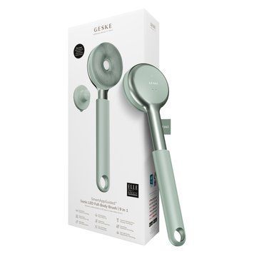 Звукова світлодіодна щітка для всього тіла GESKE Sonic LED Full-Body Brush&Intensive Exfoliator 9в1 green HB0387 фото