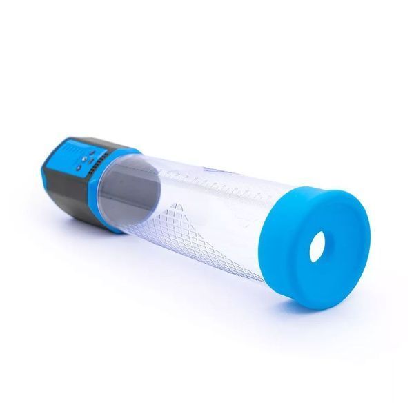 Автоматична вакуумна помпа Men Powerup Passion Enlargement system Blue перезаряджається, 5 режимів SO6299 фото