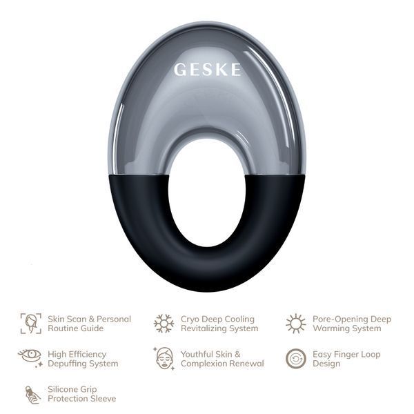 Массажер для глаз GESKE Cool & Warm Eye Massager 7в1 black HB0308 фото