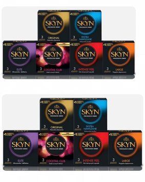 Набор All Skyn 12х3 (36 шт) : Original , Elite , Extra Lube , Large , Intense Feel , Cocktail Club SOS236 фото