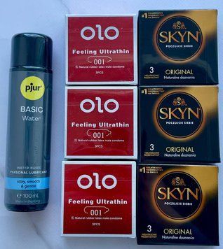 Набір 18 шт OLO збуджуючі 001 + Skyn Original + Лубрикант pjur Basic Waterbased, 100 мл SOS3822 фото