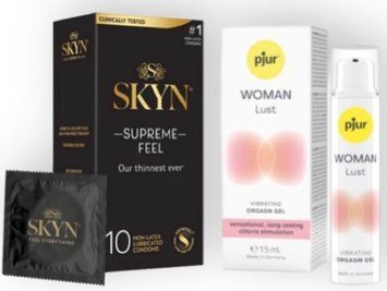Skyn Supreme Feel 10 шт + pjur Woman Lust 15 мл SOS7112 фото