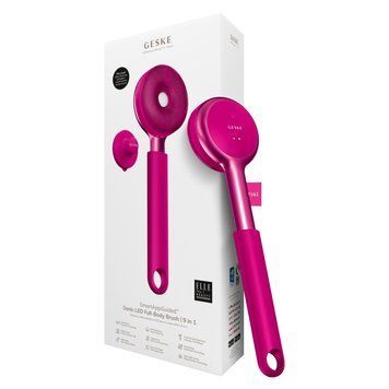 Звукова світлодіодна щітка для всього тіла GESKE Sonic LED Full-Body Brush&Intensive Exfoliator 9в1 magenta HB0388 фото