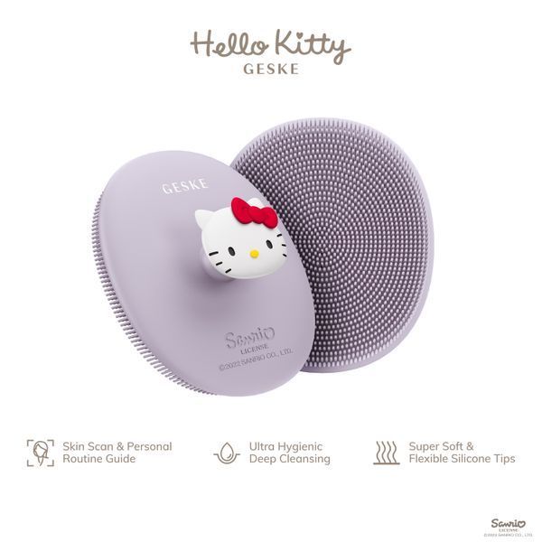 Щітка для обличчя GESKE Facial Brush 3в1 by Hello Kitty з тримачем purple HB0240 фото