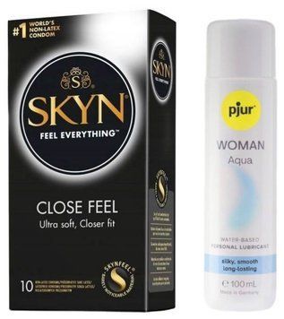 Комплект SKYN Close Feel 10 шт + Pjur Woman Aqua 100 мл SOS13180 фото