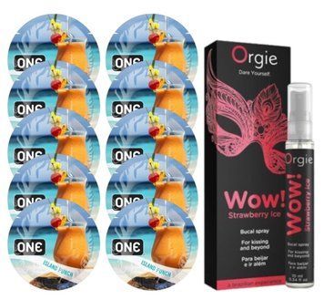 Комплект ONE Island Punch 10 шт + WOW! &ndash; Strawberry Ice, 10 мл, ORGIE SOS13822 фото