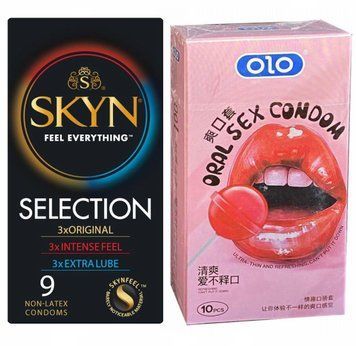 Набор: Skyn 9 selection + OLO Oral Candy 10 штук ( клубника ) SOS37 фото