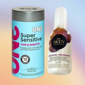 Набір ONE Super Sensitive 12 шт + Лубрикант Skyn Natural Harmony 80 мл SOS4423 фото