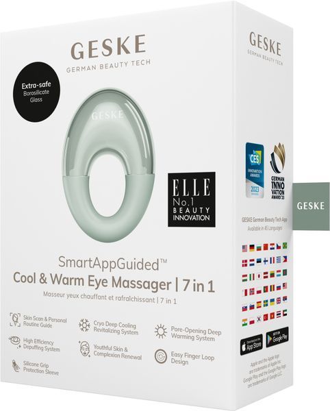 Масажер для очей GESKE Cool&Warm Eye Massager 7в1 green HB0310 фото