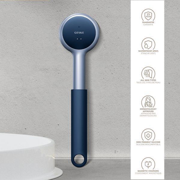 Звуковая светодиодная щетка для всего тела GESKE Sonic LED Full-Body Brush&Intensive Exfoliator 9в1 midnight HB0389 фото