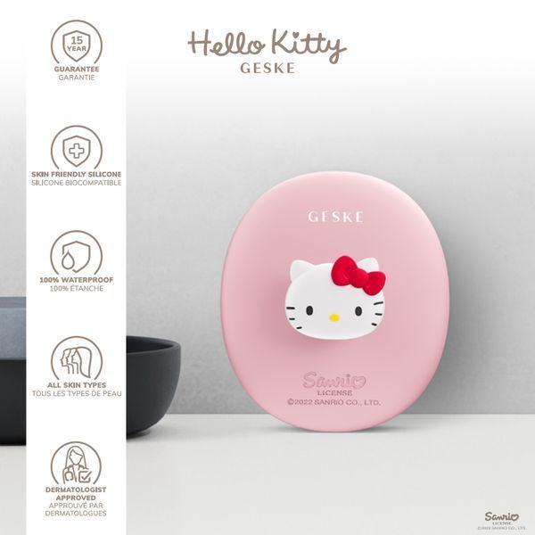 Щітка для обличчя GESKE Facial Brush 3в1 by Hello Kitty з тримачем pink HB0241 фото