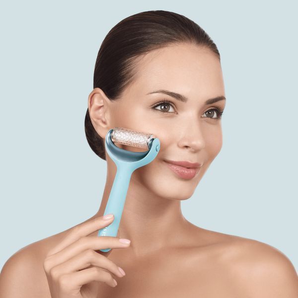 Электронный роллер для лица и тела с микроиглами GESKE MicroNeedle Face&Body Roller 8в1 turquoise HB0202 фото