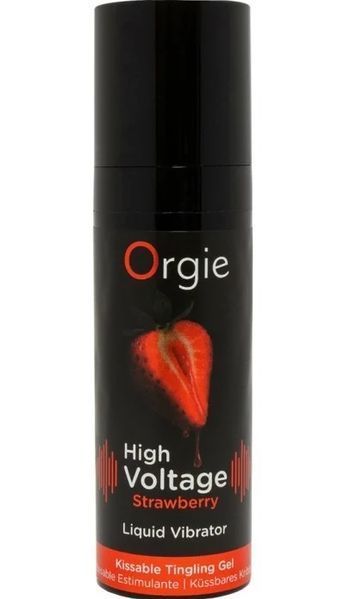 Жидкий вибратор Orgie с ароматом клубники HIGH VOLTAGE 15 мл S3349 фото