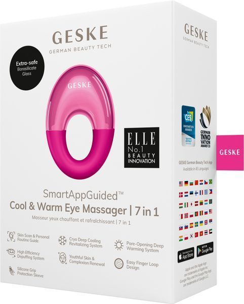 Масажер для очей GESKE Cool&Warm Eye Massager 7в1 magenta HB0311 фото