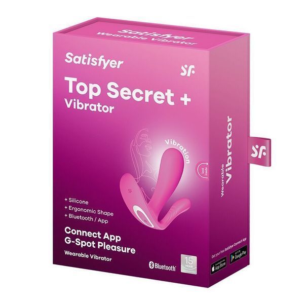 Смарт-вібратор у трусики Satisfyer Top Secret Pink вагінально-кліторальний, 2 мотори SO7790 фото