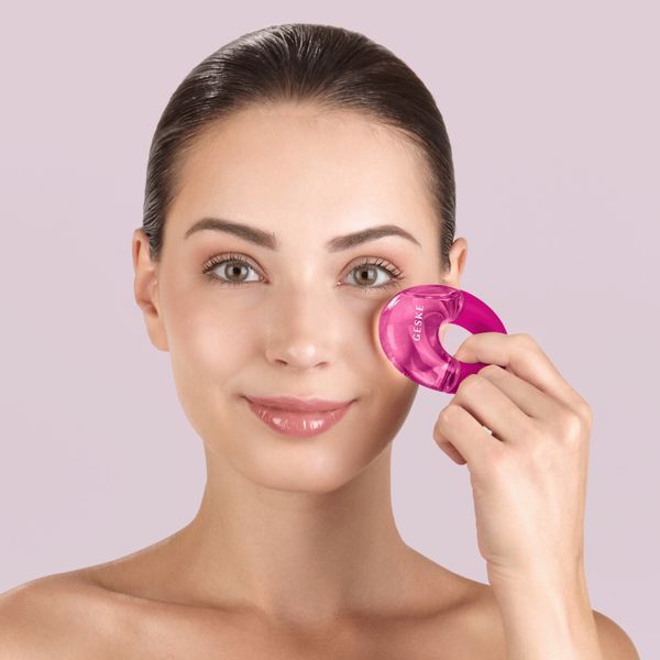 Масажер для очей GESKE Cool&Warm Eye Massager 7в1 magenta HB0311 фото