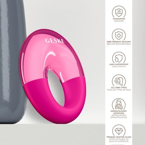 Масажер для очей GESKE Cool&Warm Eye Massager 7в1 magenta HB0311 фото