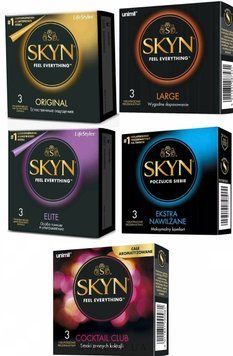 Набор Skyn 15 шт : Original -3 шт , Elite -3 шт , Large -3 шт ,Extra Lube -3 шт , Cocktail Club -3 шт SK76 фото