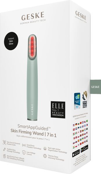 Устройство для укрепления и тонизации кожи лица с поворотной головкой GESKE Skin Firming Wand 7в1 green HB0440 фото