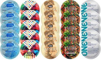 Набір з 25 шт One Oasis Silk + ONE Ribs + ONE Vanish + ONE Tattoo + ONE Pleasure Plus SOS8346 фото